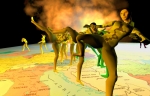 borderline, Mathias Fuchs, still from a machinima video.
